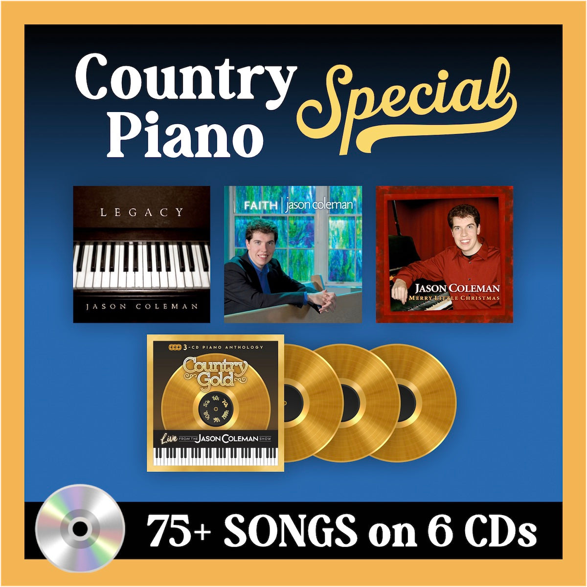 6-CD Set - Jason Coleman: Country Piano Special
