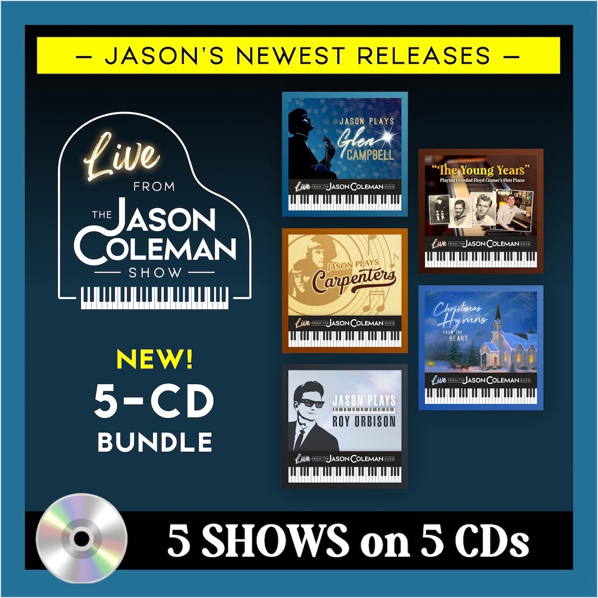 NEW! Live from The Jason Coleman Show 5-CD Bundle (Save $15)