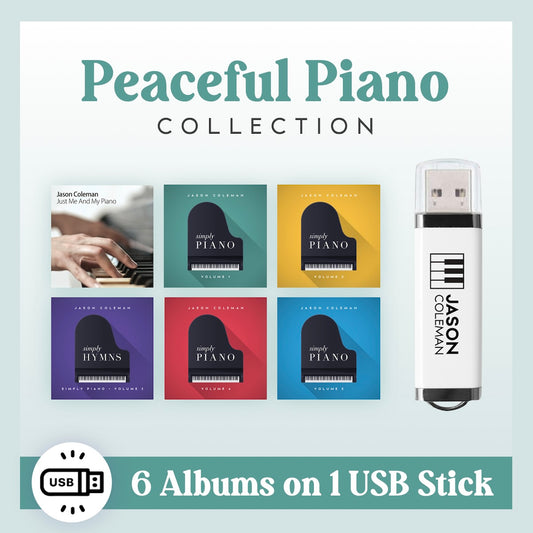 USB Peaceful Piano Music Stick (6 Albums, 85+ Songs)