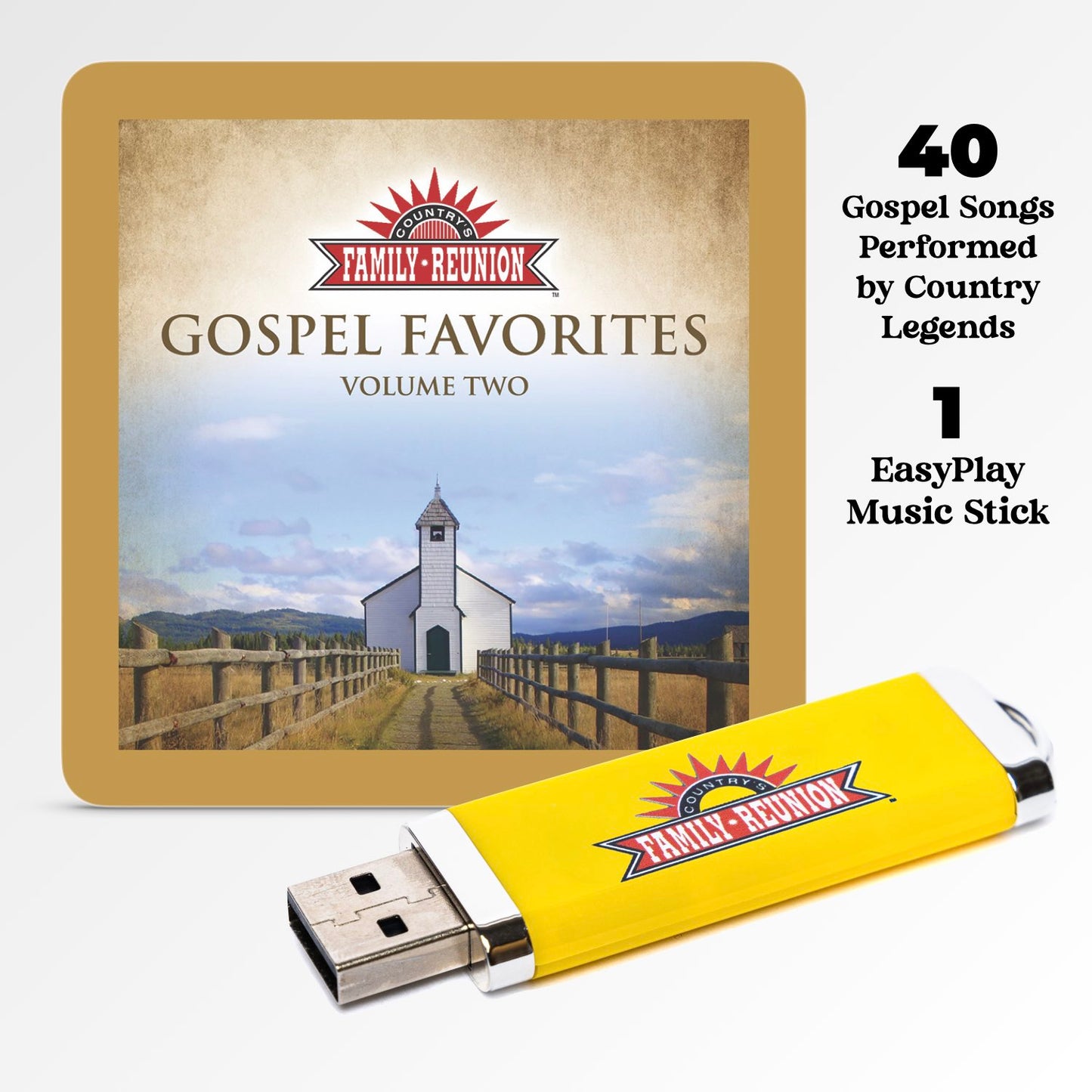 NEW! Country's Family Reunion: Gospel Favorites Vol. 2 [EasyPlay Music Stick]