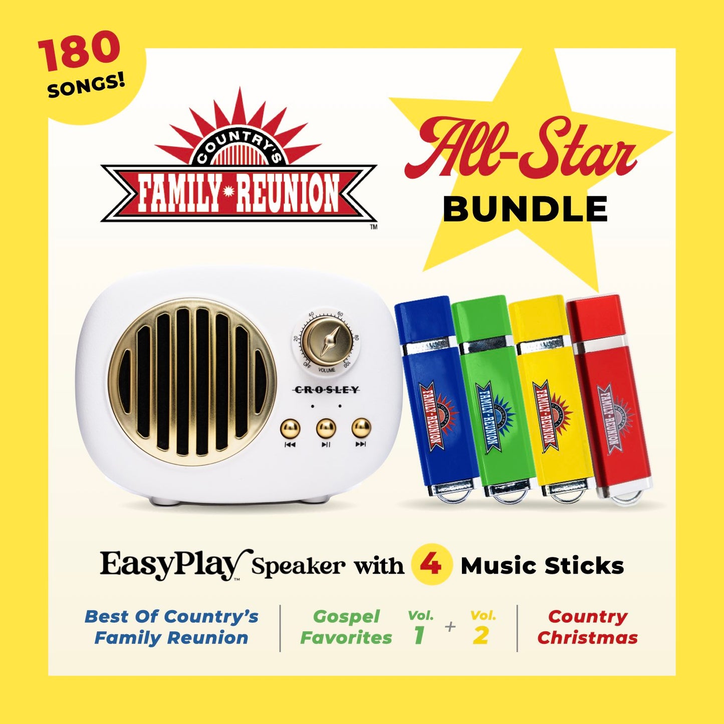 NEW! Country's Family Reunion: Gospel Favorites Vol. 2 [EasyPlay Music Stick]