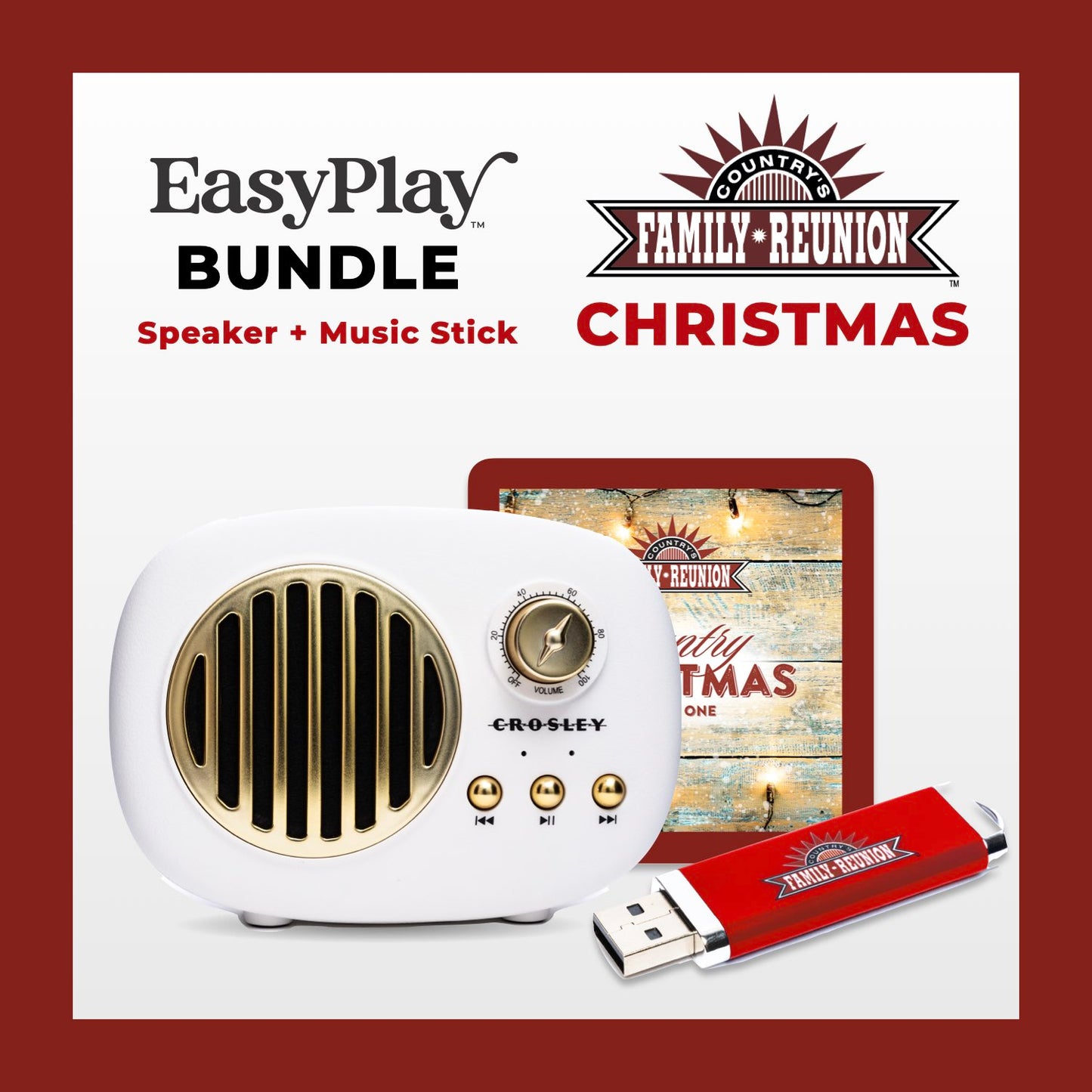 NEW! Christmas Country's Family Reunion EasyPlay BUNDLE [Speaker + Stick]