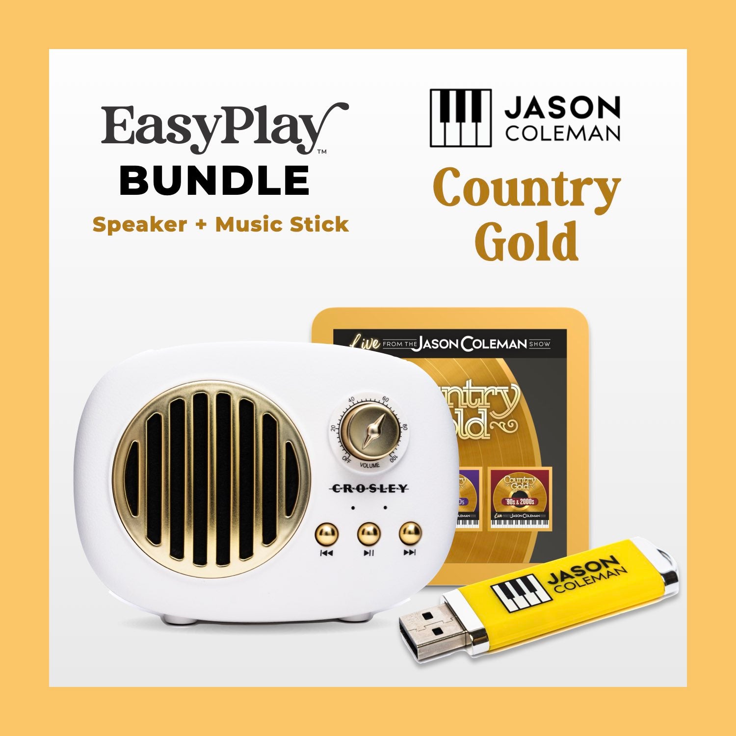 Jason Coleman: Country Gold Piano [EasyPlay Music Stick] – Jason