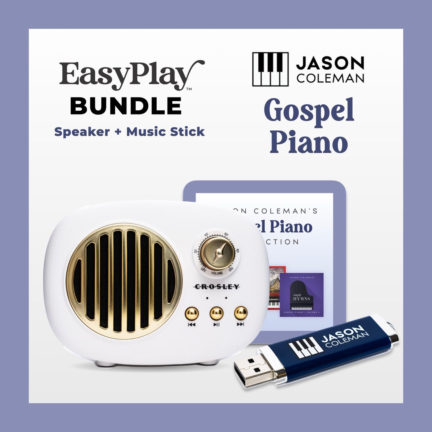 Jason Coleman: Gospel Piano EasyPlay BUNDLE [Speaker + Stick]