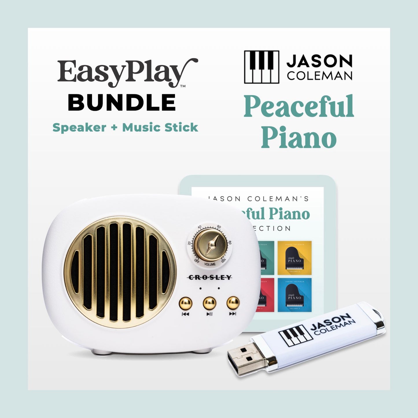 Jason Coleman: Peaceful Piano EasyPlay BUNDLE [Speaker + Stick]